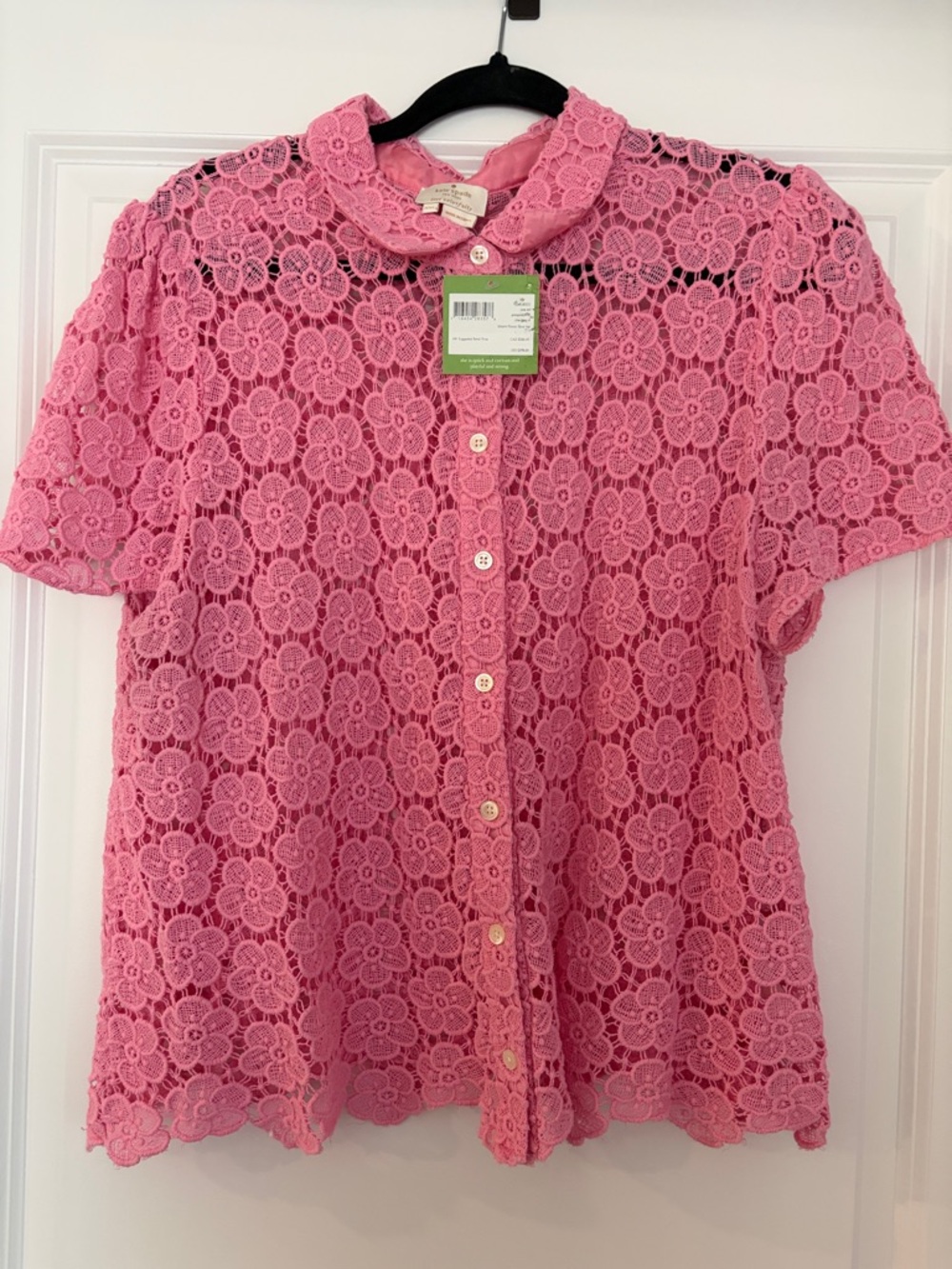 kate spade Pink Floral Lace Button-Down Top